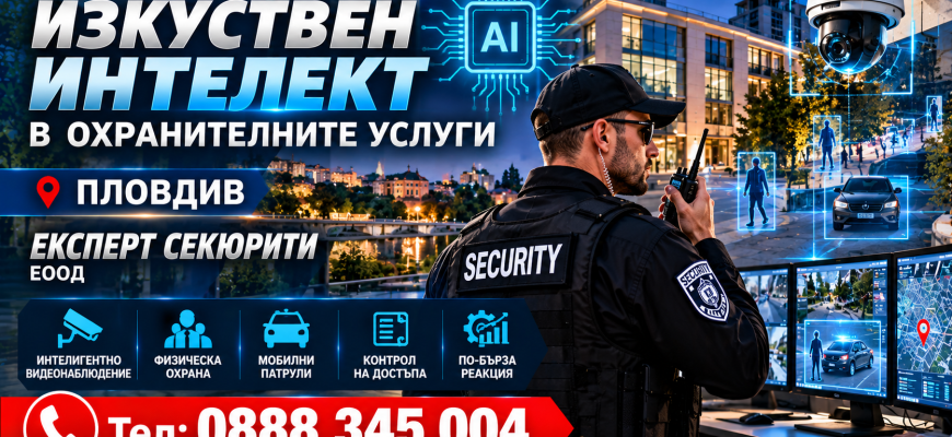 Изкуствен интелект в охранителните услуги Пловдив Експерт Секюрити ЕООД